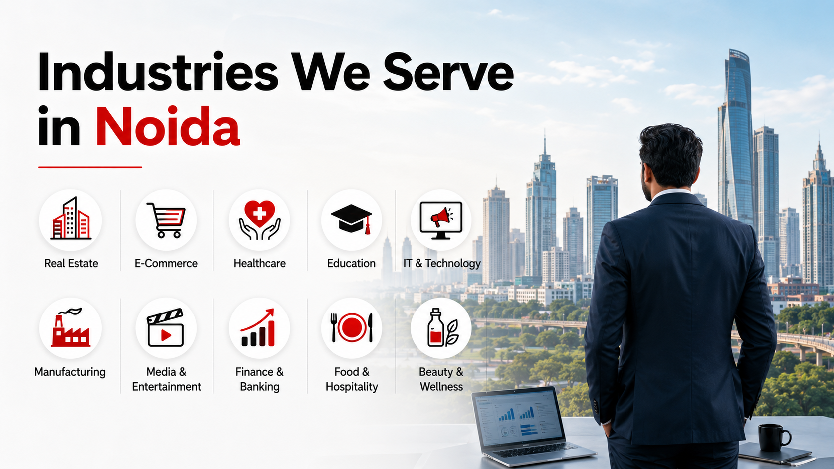 Industries we serve in Noida — Red Hot Media House